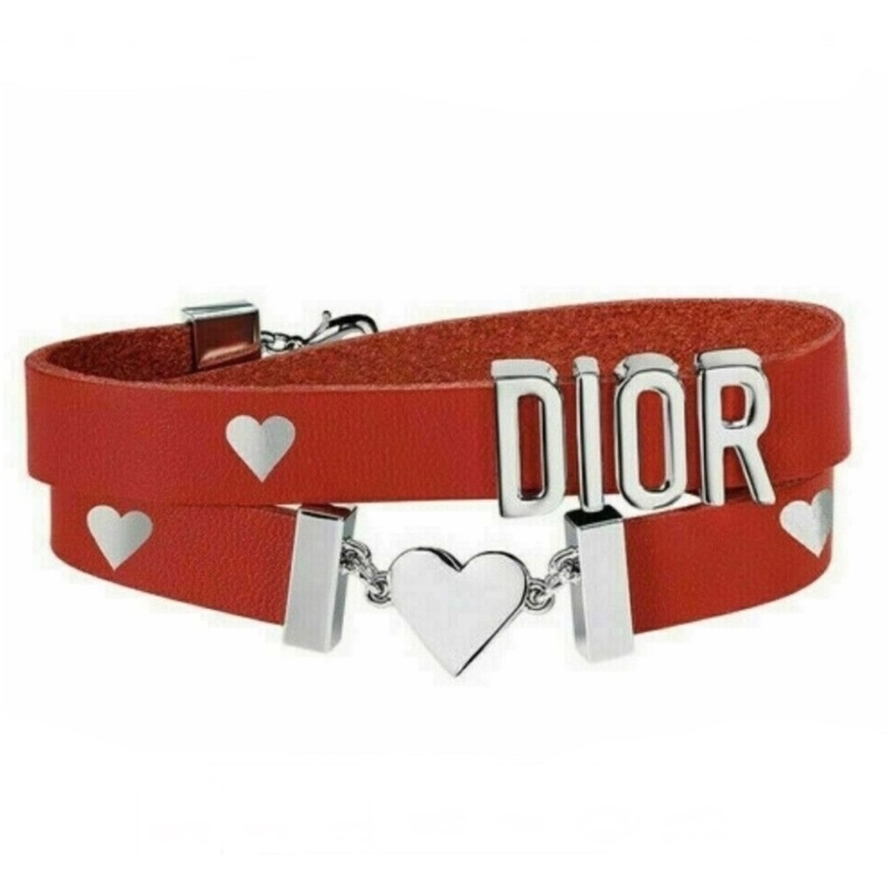 Dior red heart bracelet